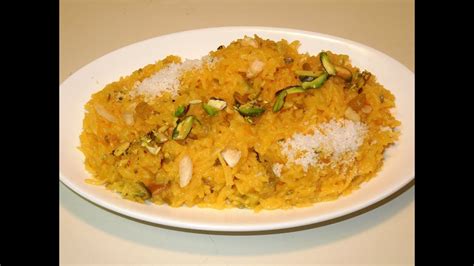 Indian Sweet Rice Meethe Chawal Recipe Sweet Saffron Rice Youtube