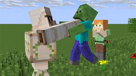 Iron Golem Want Kill Zombie Minecraft Animation Youtube