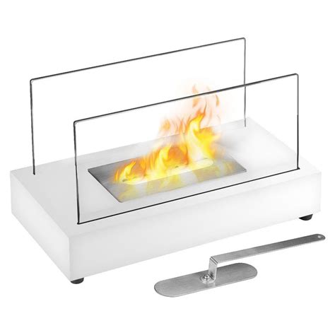 Moda Flame Vigo Table Top Ethanol Fireplace White