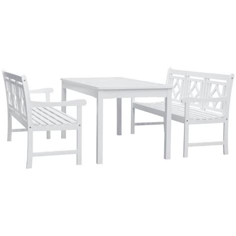 Vifah V1336set32 Bradley Collection 3 Pc Outdoor Patio Dining Set With