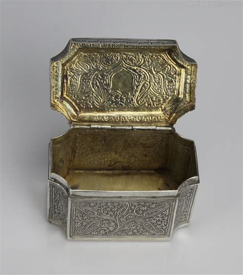 antiques atlas kashmir indian silver box circa 1890