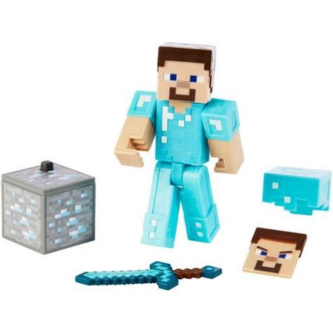 Mattel Minecraft Figurka Z Akcesoriami Steve W Diamentowej Zbroi