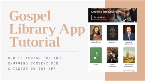 Lds Gospel Library App How To Access Content For Primary Kids Youtube