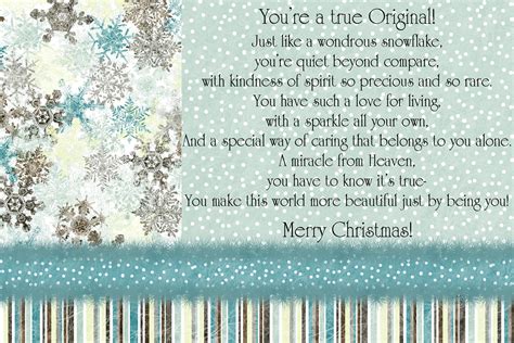 Snowflake Ornament And T Tag Christmas Verses Snowflake Poem