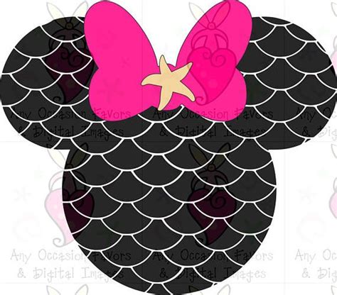 Download Minnie Mouse Mermaid Head SVG | Minnie, Mermaid svg ...