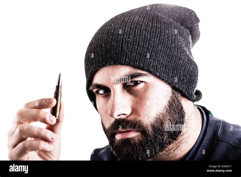Bearded Man Wearing Beanie Hat Hi Res Stock Photography And Images Alamy