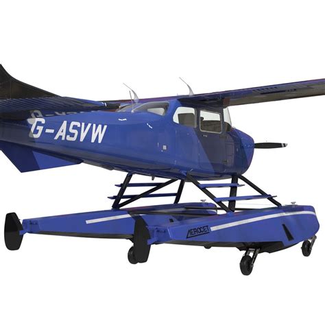 D Model Cessna Blue Seaplane