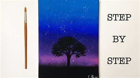 Night Sky Painting For Beginners Chalk Paint