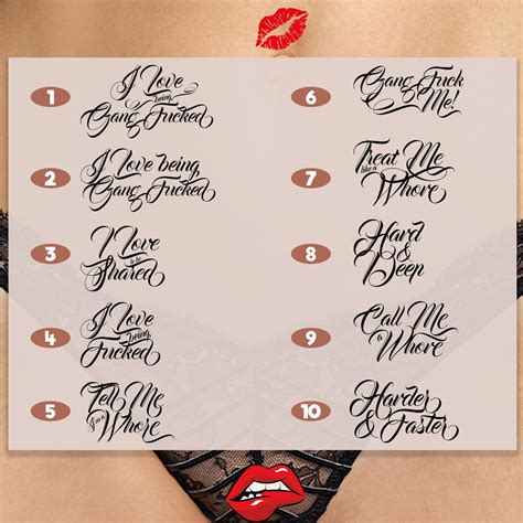 X Highest Quality Sexy Adult Temporary Tattoos Tramp Stamps Etsy Denmark