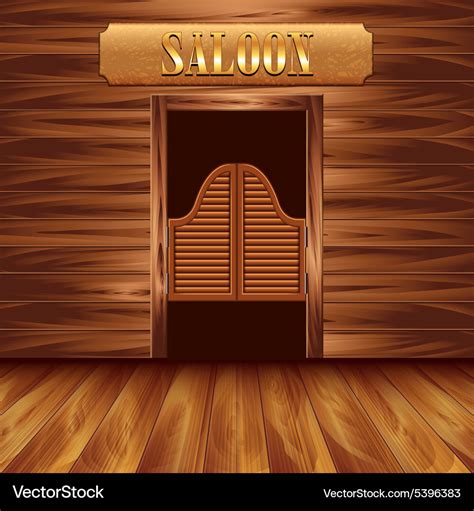 Swinging Doors Of Saloon Western Background Vector Image