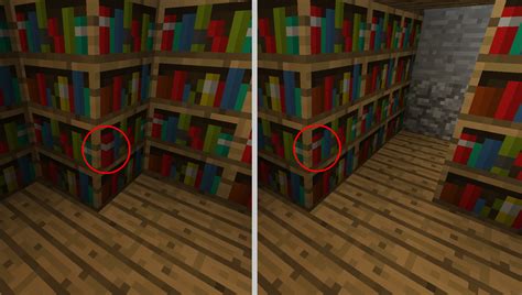 Minecraft Bookshelf Secret Door House People