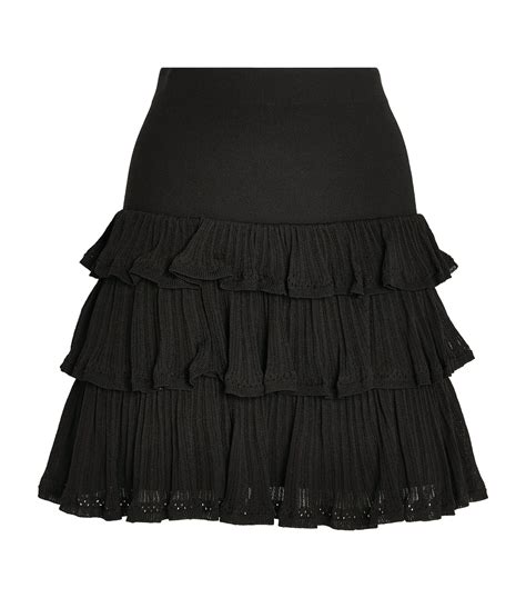 Sandro Black Tiered Mini Skirt Harrods Uk