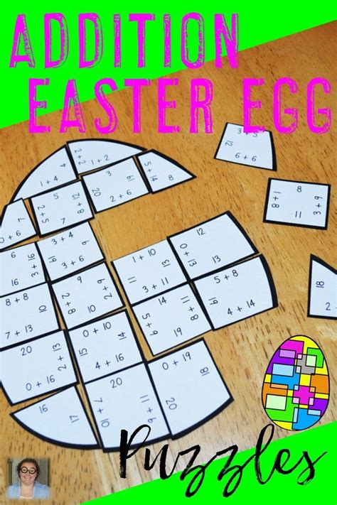 Easter Addition Egg Shaped Puzzles These Puzzles Are Perfect For Math