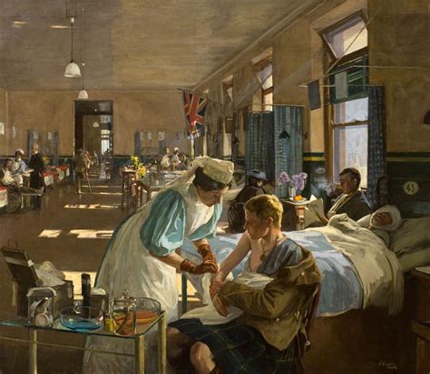 John Lavery The First Wounded London Hospital August 1914 Photo Credit Dundee Art