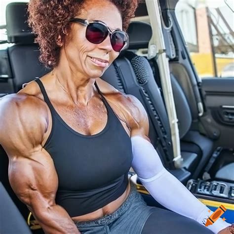 award winning photorealistic image of a muscular woman bodybuilder