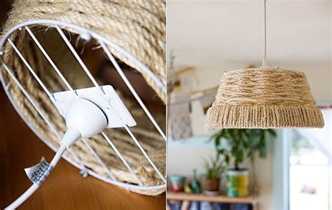 Diy Woven Rope Pendant Lamp For A Country Look