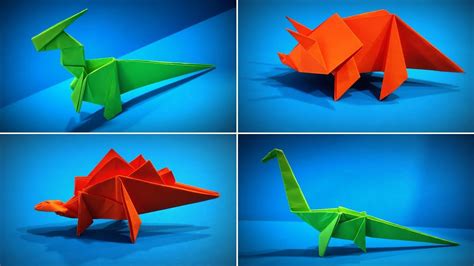 Origami Dinosaur Collection How To Make A Paper Dinosaur Easy