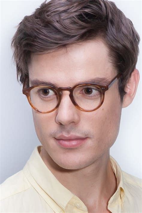Theory Round Cognac Frame Eyeglasses Eyebuydirect In 2020