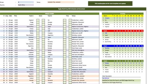 Rugby World Cup Schedule Scoresheet And Office Pool Exceltemplate Net