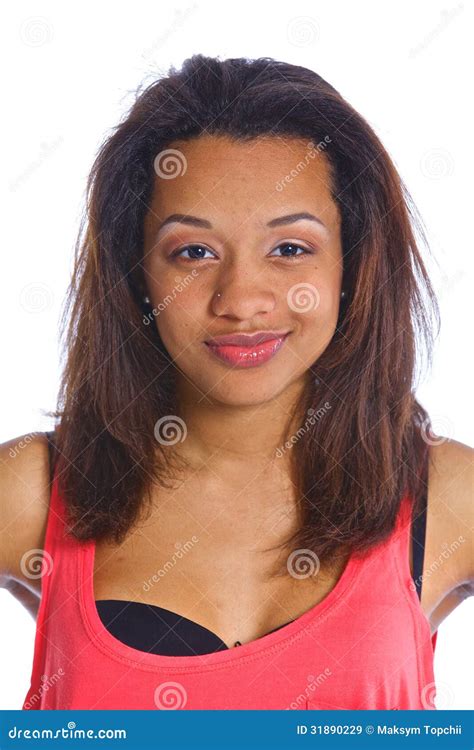 Young Laughing Mulatto Girl Stock Image 31890229