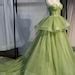 Hand Made Sage Green Tulle Prom Dressspaghetti Straps A Line Etsy