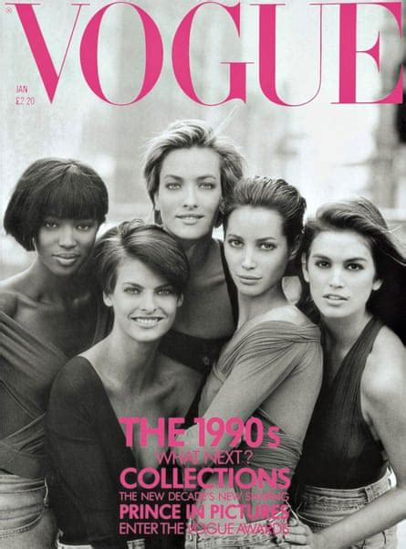 Supermodels Recreate Iconic Vogue Cover 30 Years On Models The Guardian