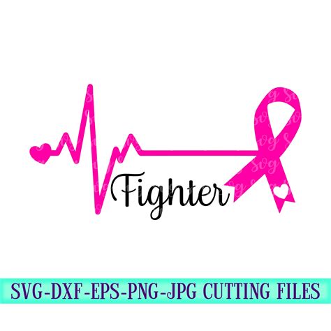 Breast Cancer svg, heart beat breast cancer svg, cancer survivor svg