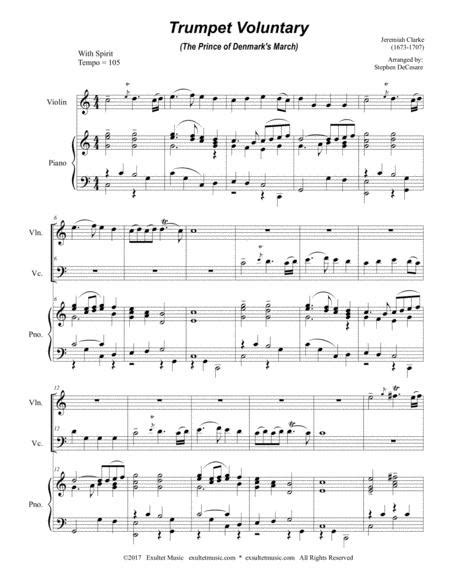 Trumpet Voluntary Duet For Violin And Cello Piano Accompaniment By