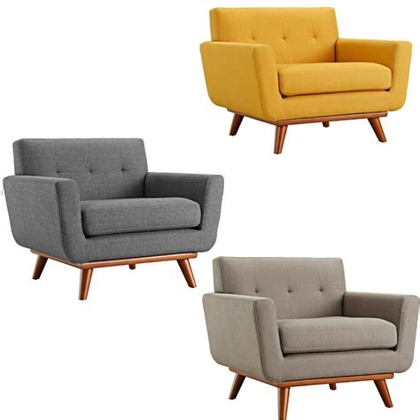 Add a vibrant accent to your home with this modern slipper chair. Classic Mid-Century Modern Tufted Club Chair Arms Yellow ...