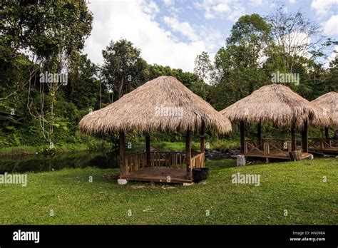 Nature Wooden Houses Huts In A Asia Vietnam Stock Photo Alamy