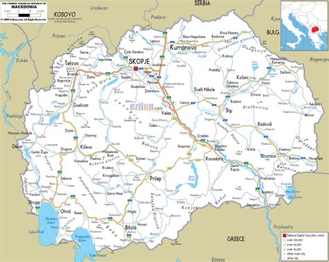 Detailed Clear Large Road Map Of Macedonia Ezilon Maps