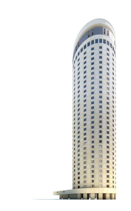 White Tube Shaped Skyscraper 3d Model Cgtrader