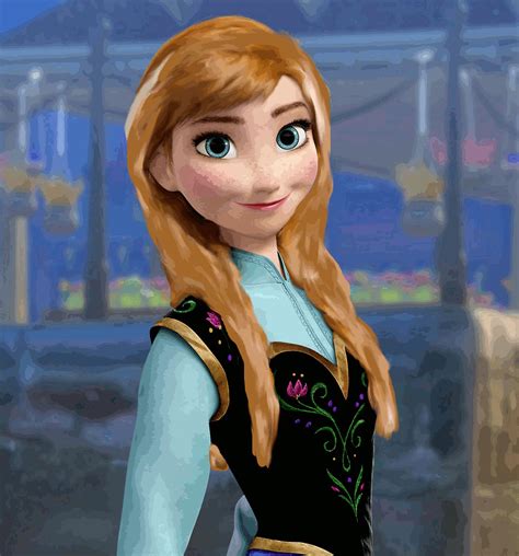 Rule Girls D Animated Anna Frozen Barefoot Blonde Hair Blue Eyes