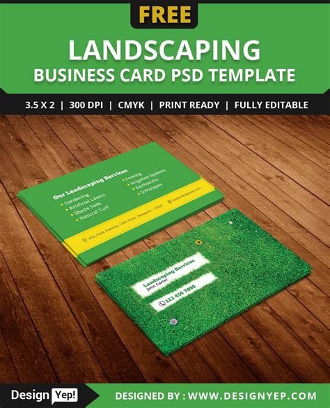 Free Printable Landscaping Business Cards