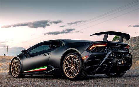 Download Wallpapers 2019 Lamborghini Huracan Performante Rear View