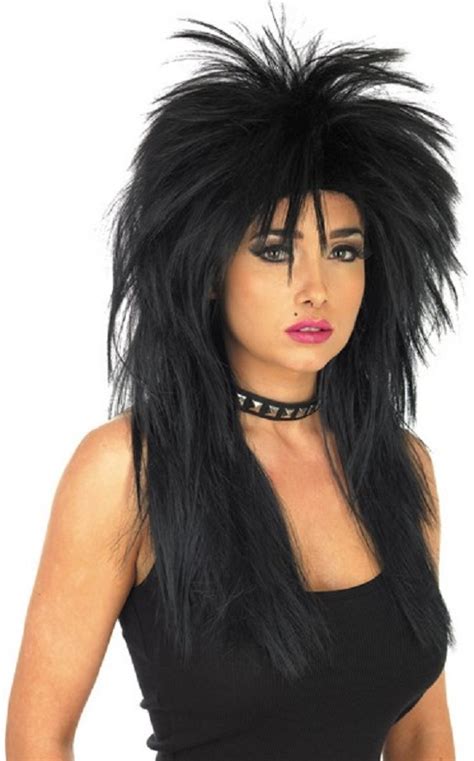 1980s 80s señoras peluca punk rocker glam rock tina turner fancy dress costume ebay