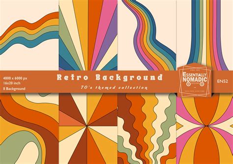 60s 70s Retro Background Set Graphic By Essentiallynomadic · Creative