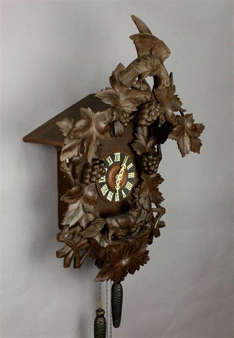 Antique Black Forest Carved Wood Cuckoo Clock At 1stdibs