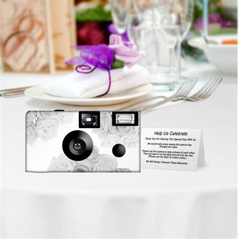 Silver Roses Wedding Memories Disposable Camera 5 Pack Wedding