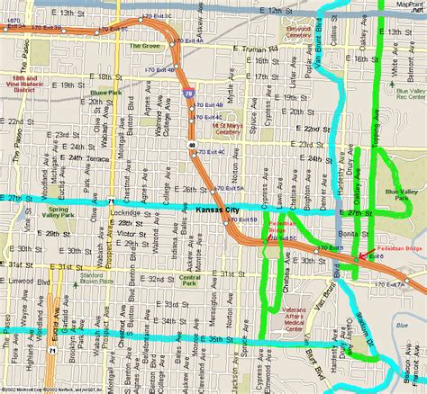 Bicycle Map Of Area Surrounding Raytownindependence Missouri