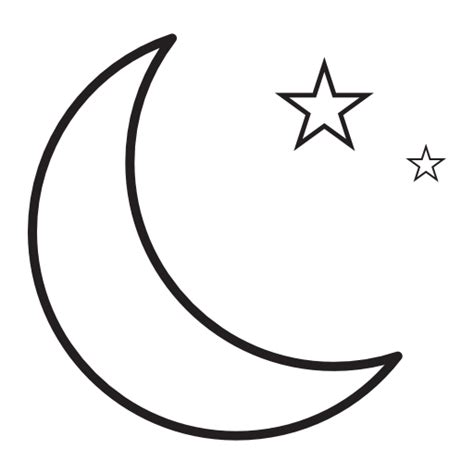 Star And Crescent Moon Drawing Moon Png Download 512512 Free