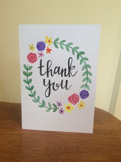 With shutterfly, it's easy to create fully personalized thank you notes and thank you postcards. Handmade Thank You Card Custom Greeting Card Handpainted