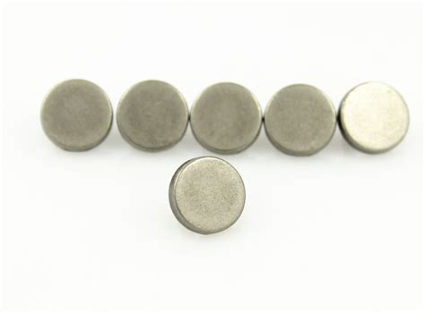 Small Nickel Silver Round Metal Shank Buttons 7mm 14 Inch Silver