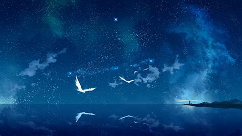 Night Of Universe Hd Wallpaper Background Image