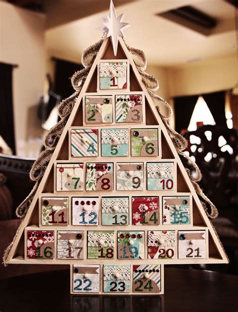 Diy Advent Calendar Tutorial Scrappy Shabby Chic Christmas Tree
