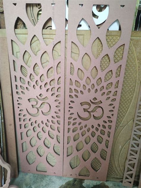 12mm Mdf Jali Cnc Routed Pooja Room Design Room Door Design Pooja