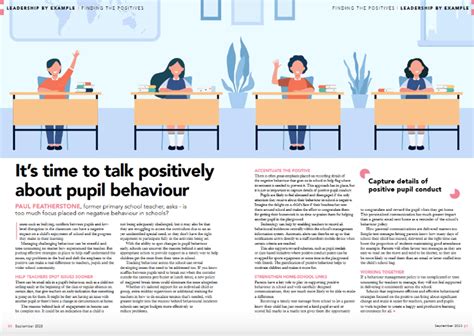 From The Mag Its Time To Talk Positively About Pupil Behaviour Edexec