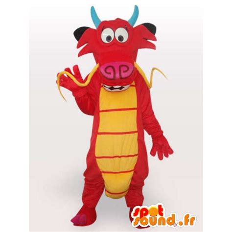 Koop Mascotte Aziatische Rode Draak Chinese Draakkostuum In Dragon Mascot