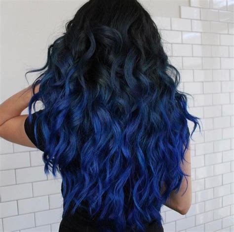 Balckband Blue Ombré Hair En 2019 Pelo Color Azul Pelo Teñido Y Cabello