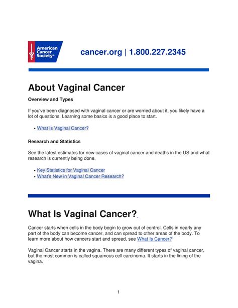 PDF Vaginal Cancer Management Presentation